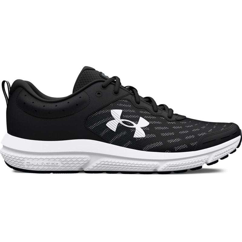 Under Armour Men's Charged Assert 10, (001) Black/Black/White, 7, US