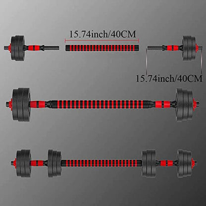 Detetap Dumbbell Bars Adjustable Dumbbell Weight Set Barbell Lifting - 2 x 15.74in Bars and 1 x 15.74in Connecting Rods for Gym Home 1