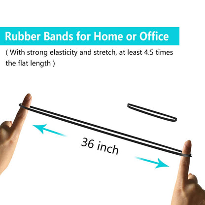 Coopay 180 Pieces Large Rubber Bands Bulk, 8 Inches Heavy Duty Strong Elastic Bands for Office Supply School Home, Securing Trash Can Garbage Cans, File Folders (Black)