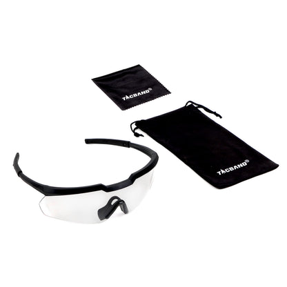 TACBAND Clear Shooting Safety Glasses for Men and Women, Anti-Fog UV Eye Protection Hunting and Shooting Gun Range Eyewear, Clear Safety Glasses with Flexible Frame