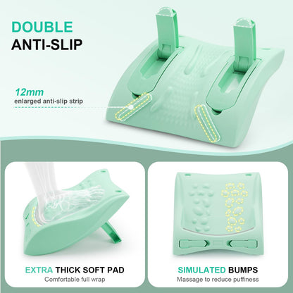 NuuGym Calf Stretch Board & Back Stretcher – Adjustable Slant Board,Lumbar Pillow,and Foot Rest 4-in-1 for Deep Muscle Relief,Post-Workout Recovery and Injury Prevention