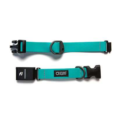Stunt Puppy Dog Collar, Fi Series 3 and 3+ Ready, Medium, Teal - Compatible with Fi GPS Device (Not Included)