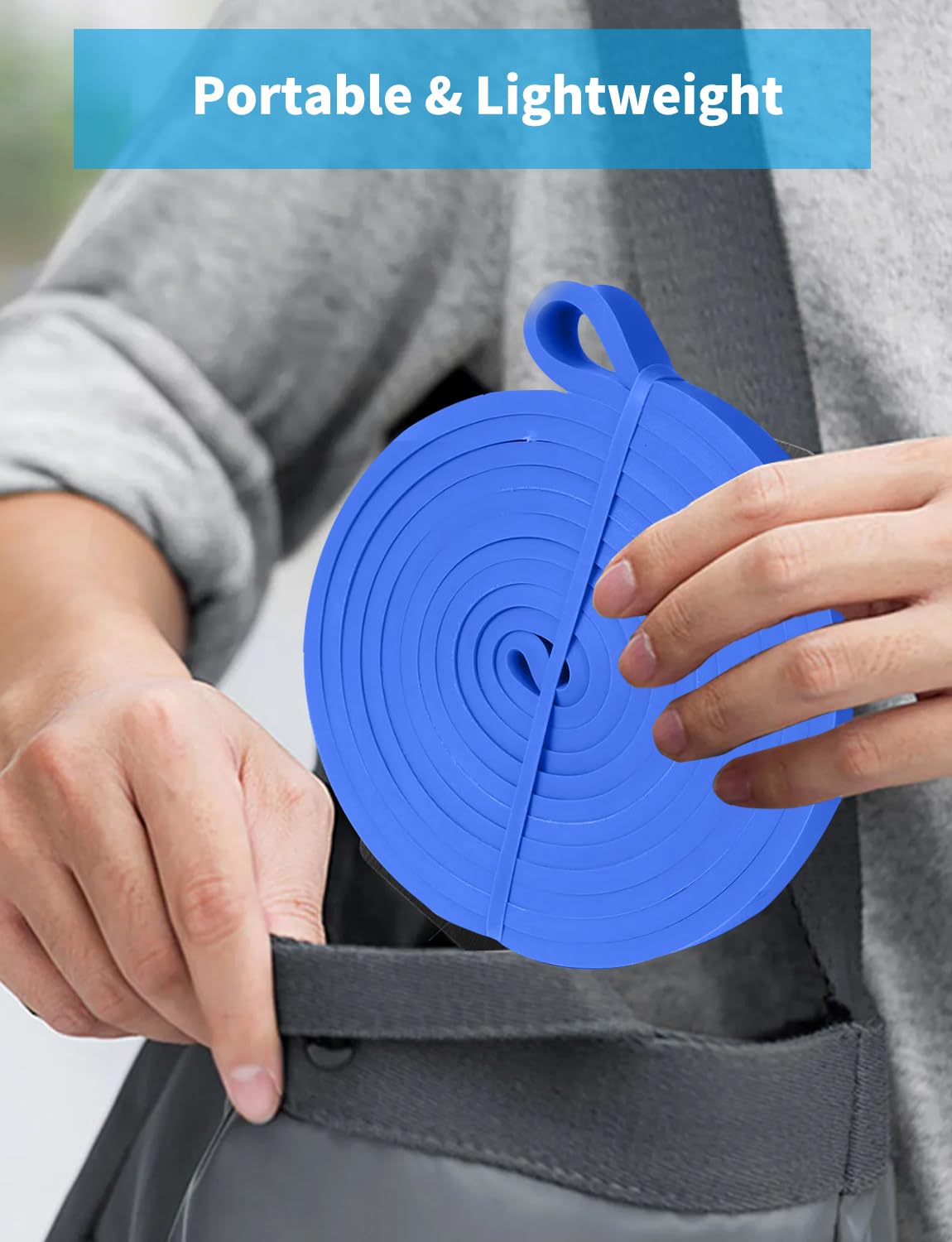 Pull Up Bands, Resistance Bands, Pull Up Assistance Band Resistance Exercise Bands for Men & Women Working Out, Body Stretching, Physical Therapy, Muscle Training - Blue Model 001