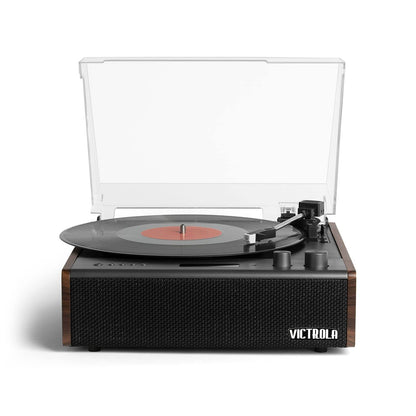 Victrola Eastwood Signature – Bluetooth Record Player – 3-Speed Turntable, Built-in Speakers, Premium MM Cartridge, Vinyl Stream for Wireless Streaming, Removable Dust Cover, (Espresso)