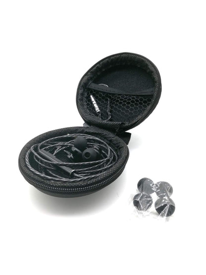 ApexOne Wired Metal in-Ear Earbuds Headphones with MIC &Volume Control and Pocket Case, Crystal Clear Sound Bass Stereo Noise Isolating Earphones (Earbuds, Black Case and 2 Small Tips Included)