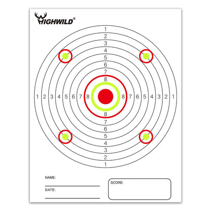 Highwild BB Trap Target (Airgun Only) with 10pcs 7" X 9" Paper Targets and 2 Spinner Targets
