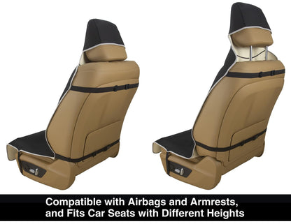 VSHIELD Waterproof Neoprene Car Seat Cover, Sweatproof Non-Slip Seat Protector, Universal Fit for Front Bucket or Rear Bench Seat of Cars, SUVs, Vans, Trucks, Compatible with Airbags and Armrests