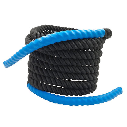 Aoneky 30ft Battle Rope, 7/8" Diameter Nylon Training Rope with Rubber Handles, for Home Gym Fitness Workout, Beginner & Youth Exercise Equipment