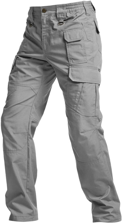 CQR Men's Tactical Pants, Water Resistant Ripstop Cargo Pants, Lightweight EDC Work Hiking Pants, Outdoor Apparel, Duratex Mag Pocket Stone, 30W x 30L