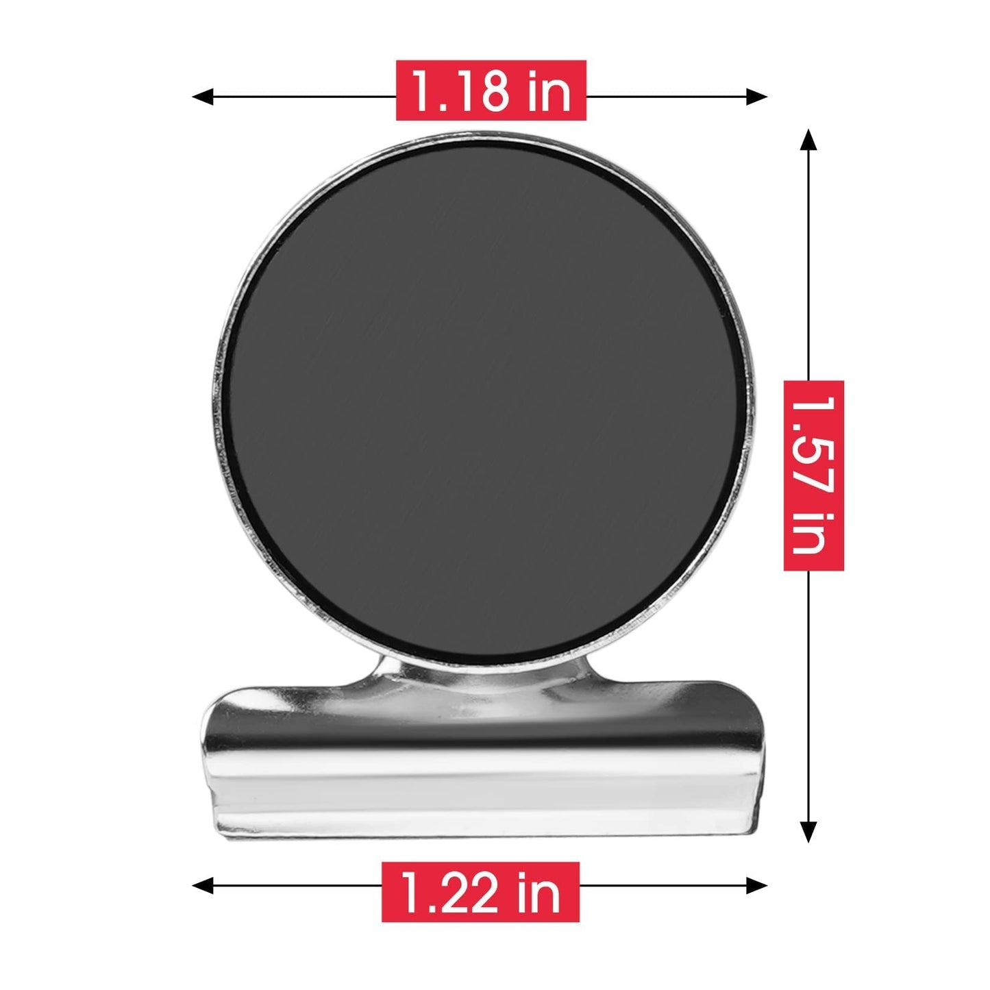 VNDUEEY 20 Pack Fridge Magnets Refrigerator Magnets, Strong Magnetic Clips Heavy Duty, Magnet Clips for Whiteboard, Magnets for Fridge Locker Office Accessories (Silver)