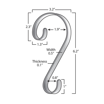 Haute Decor Stocking Scrolls Stocking Hanger- 2 Pack (Matte Black) - Christmas Stocking Holder for Various Mantel Sizes and Styles, Including Large