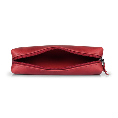 Londo Genuine Leather Zipper Pen, Pencil & Cosmetic Case