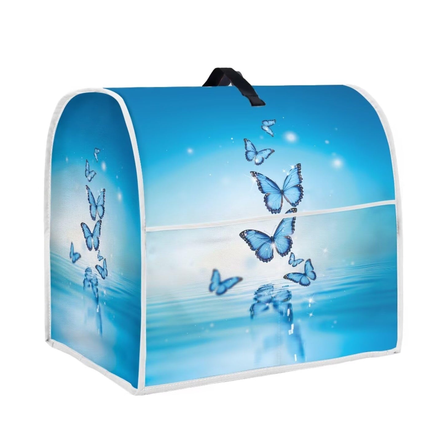 HUISEFOR Butterfly Stand Mixer Cover Dust Protective Blue Stand Mixer Covers For Kitchen Aid 4.5-5 Quart Mixers Dustproof Cloth Cover for Small Appliance Protector 2025