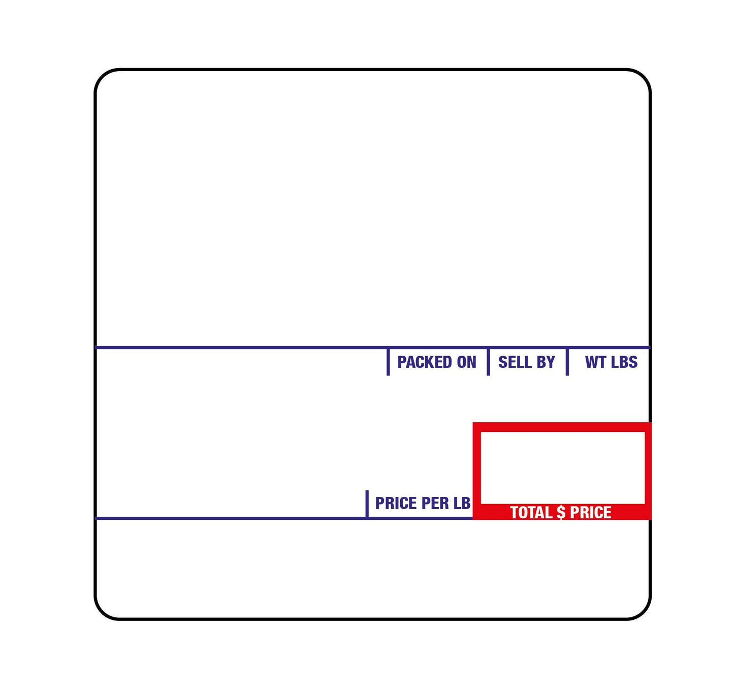 CĀS LST-8020 Printing Scale Label, 58 x 60 mm, UPC/Ingredients, 12 Rolls per Case, CĀS Scale Labels 8020, Guaranteed Quality, Try It!.