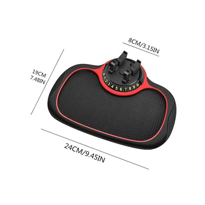 Multifunctional Car Anti-Slip Mat Phone Holder, 360° Rotating,A Must-Have for commuters to Keep Phones, Keys and Gadgets on The Dashboard