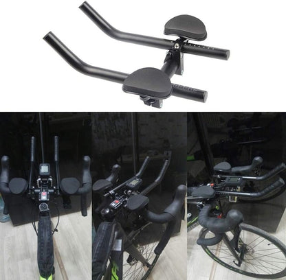 Aero Bars for Bicycle | Aluminum Alloy TT Handlebars - Black Armrest for Mountain & Road Bikes