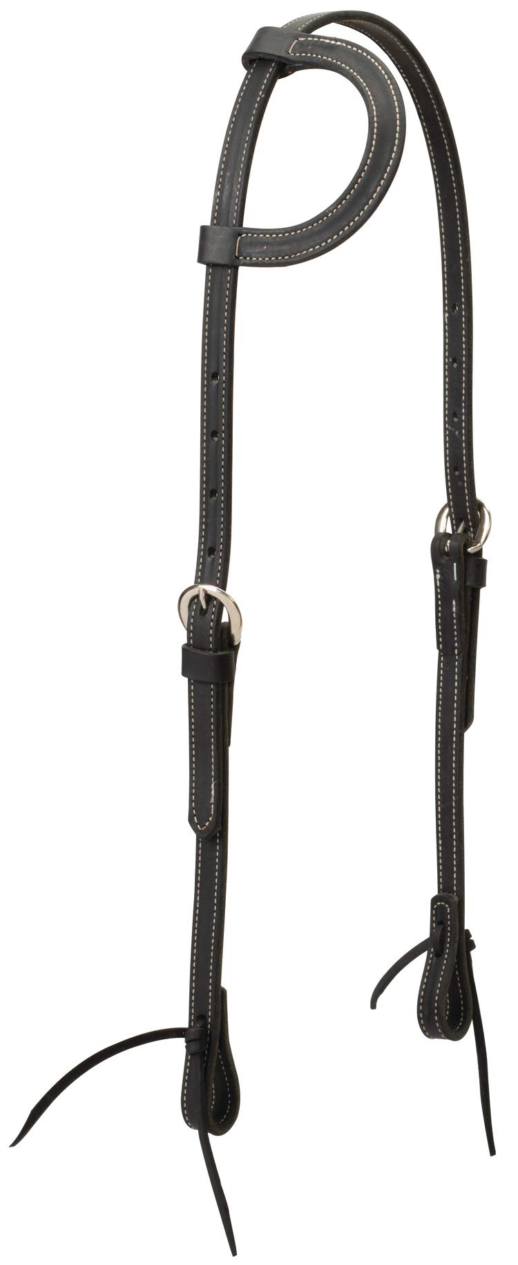 Weaver Leather Flat Sliding Ear Headstall , Black, Horse