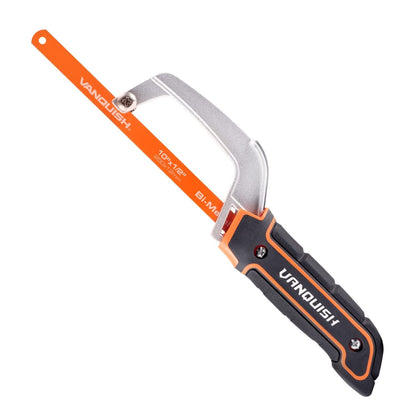 VANQUISH Aluminum Frame Mini Wood Hack Saw with 2 Piece Extra Flexible Bi-Metal HSS Blades Cutter Hand Hacksaw for Woodworking and Metal NW4851