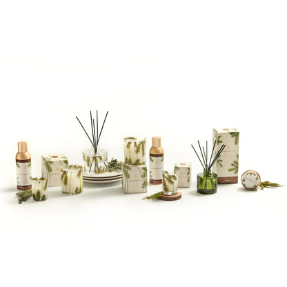 Thymes Frasier Fir Reed Diffuser Set – Includes Reeds, Fragrance Oil, and Frosted Glass Bottle – Fragrance Oil Diffuser – Room Fresheners – Luxury Home Decor – Green & Clear (Pine Needle, 4 fl oz)