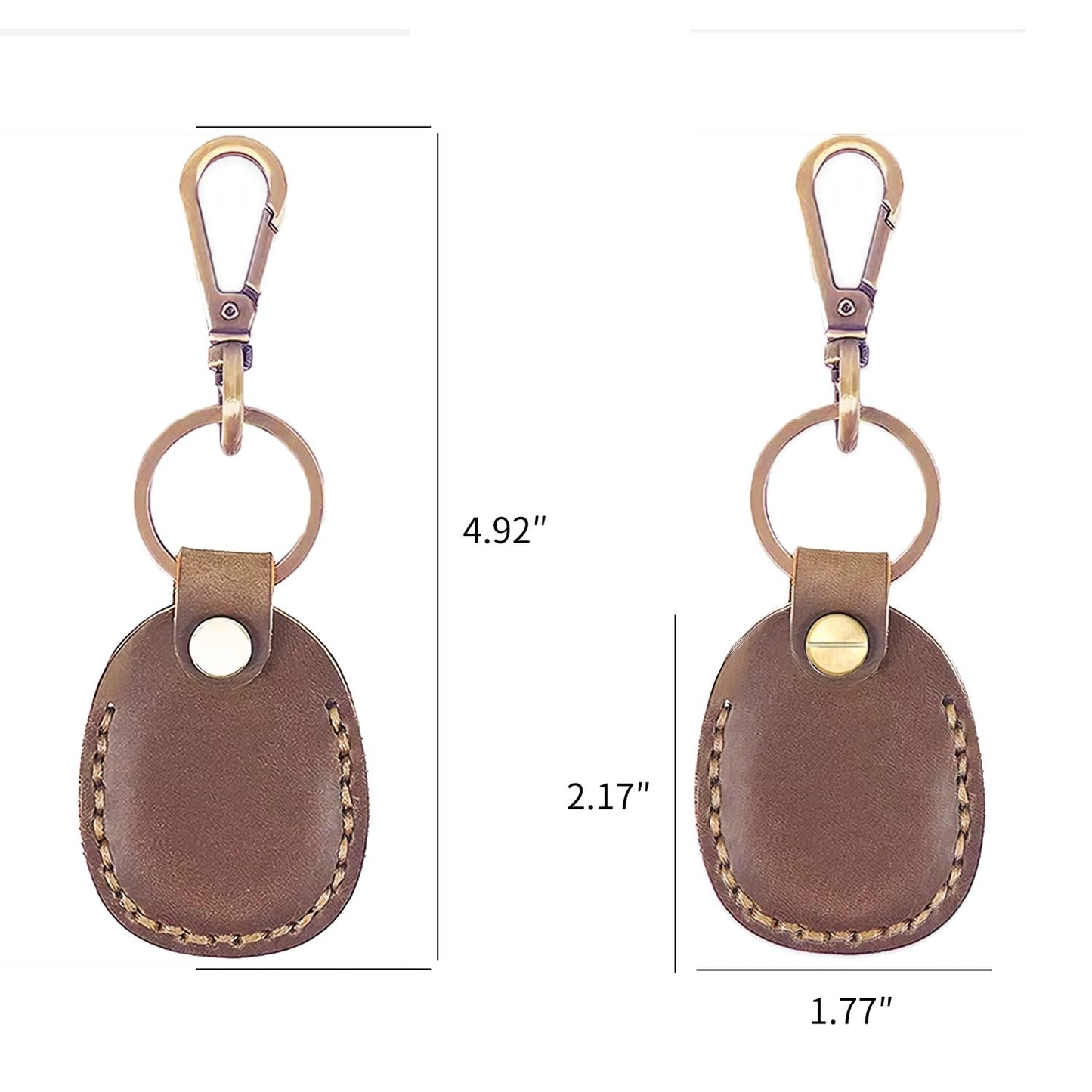 Temvue Leather Keychain RFID Key Fob Holder - Stylish and Secure Way to Carry Your Keys