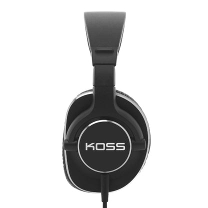 Koss Pro4S Full Size Over-Ear Studio Headphones, Detachable Cord with Dual Choice Entry, Black with Silver Trim
