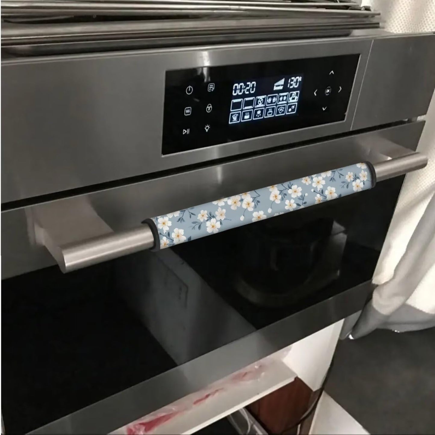 Hwzdsyxl Cherry Blossom Print Oven Fridge Handle Covers 6 PCS Refrigerator Door Handle Wraps Kitchen Appliance Handles Decor for Dishwasher Microwave Oven Fridge Stove Handles