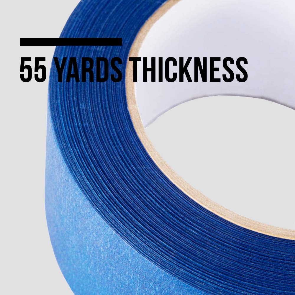 Lichamp 10 Pack Blue Painters Tape 3/4 inch, Blue Masking Tape Bulk Multi Pack, 0.75 inch x 55 Yards x 10 Rolls (550 Total Yards)