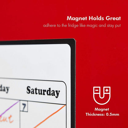 Volcanics Fridge Calendar Magnetic Dry Erase Whiteboard for Refrigerator Planners 11.5 Inches X 14.7 Inches