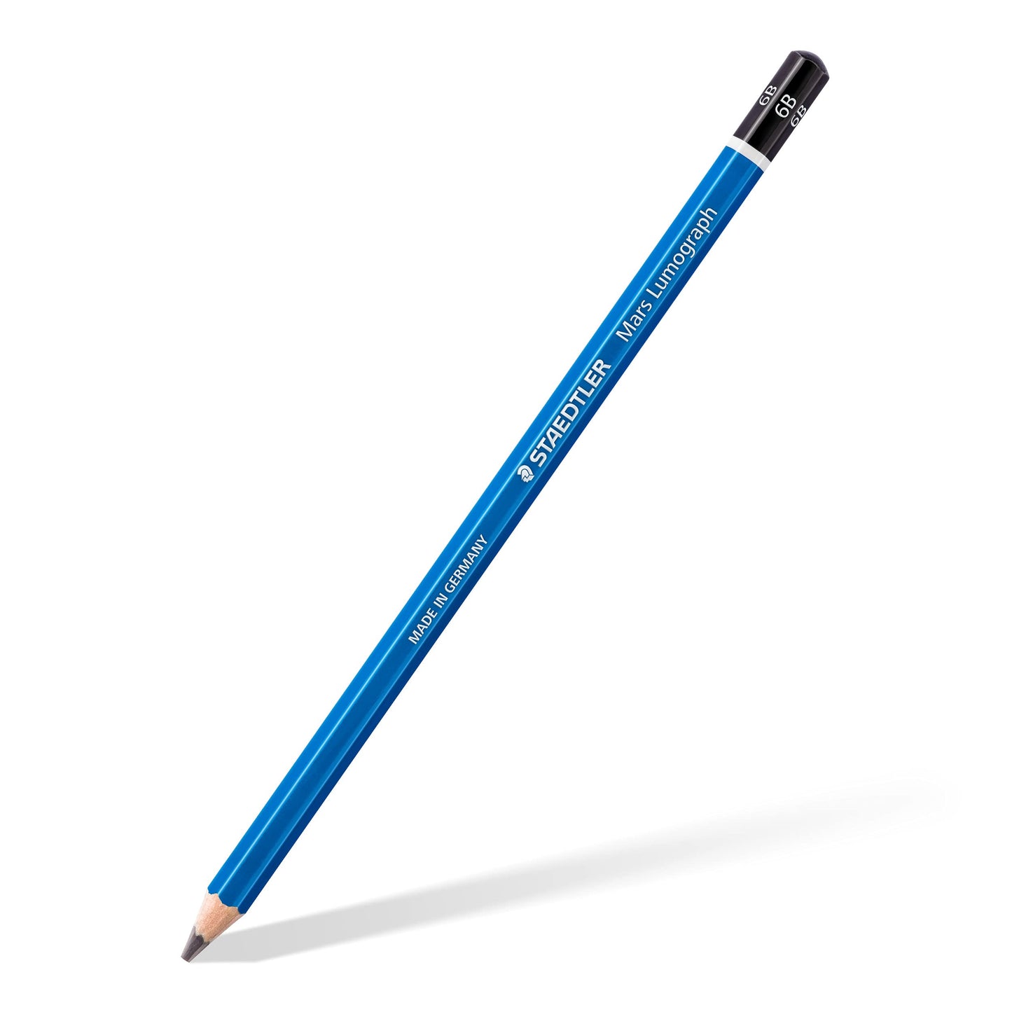 STAEDTLER Mars Lumograph 6B Graphite Art Drawing Pencil, Soft, Break-Resistant Bonded Lead, 12 Pack, 100-6B, Grey