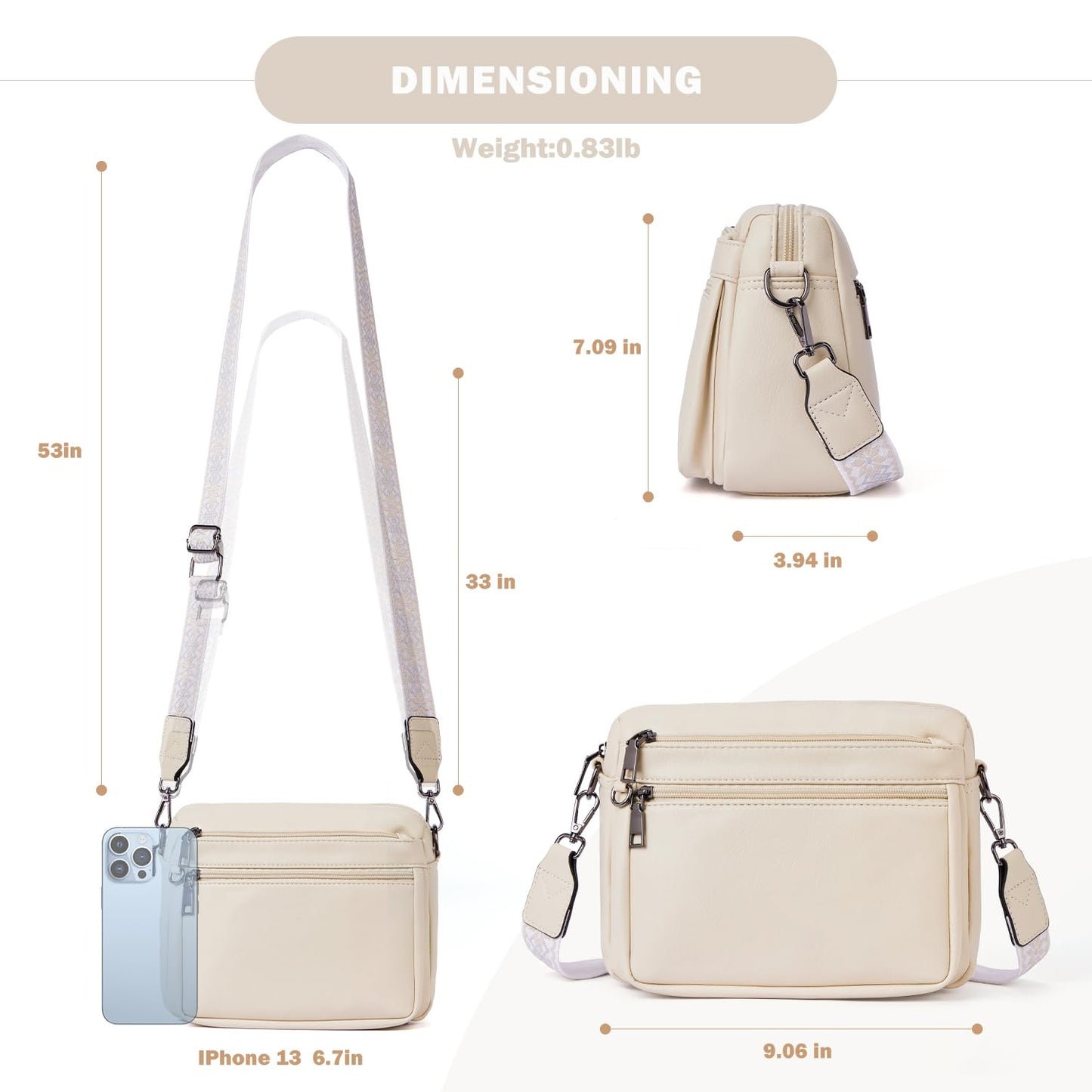ATERITSSI Crossbody Purses for Women Trendy,Vegan Leather Crossbody Bags,Cell Phone Camera Shoulder Handbags with Card Slots