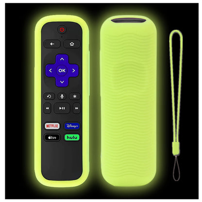 Silicone Protective Controller Cover fits for Roku TV Voice Remote | Element Roku | Westinghouse Roku TV Controller Cover,Glow in The Dark
