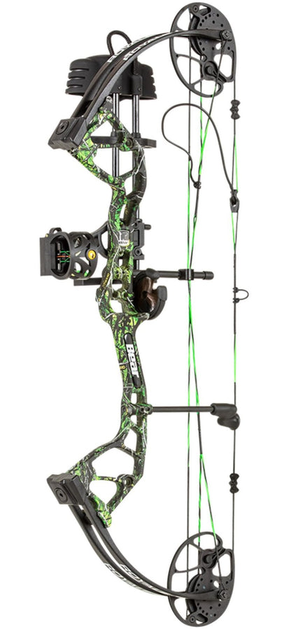 Bear Archery Royale RTH Compound Bow, Ready-to-Hunt Package, Right Handed Archers, 27" Bow, Adjustable Draw Weight 5-50lbs, Adjustable Draw Length 12"-27", Toxic