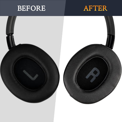 SOULWIT Earpads Replacement for JBL Tune 700BT, 710BT, 720BT, 750BTNC, 760NC, 770NC Wireless Over-Ear Headphones, Ear Pads Cushions with Soft Protein Leather and High-Density Foam - Black