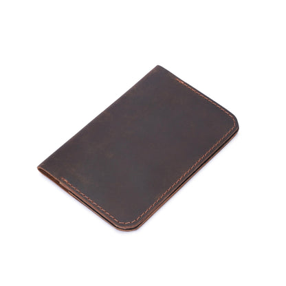 CestAntiQ, Leather Journal Cover for Field Notes, Notebook Cover for Cahier, Wallet Case, (3.5 x 5.5 in.) Cards Slot/Refillable Travelers Pocket Notebook Handmade with Pen Holder Brown