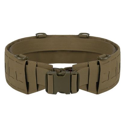 YAKEDA Tactical Battle Belt-3 in 1 Rigger Heavy Duty Combat Belt with 4 D-Rings for Work, Hunting & Outdoor,Training (Tan, L(40"-44"))