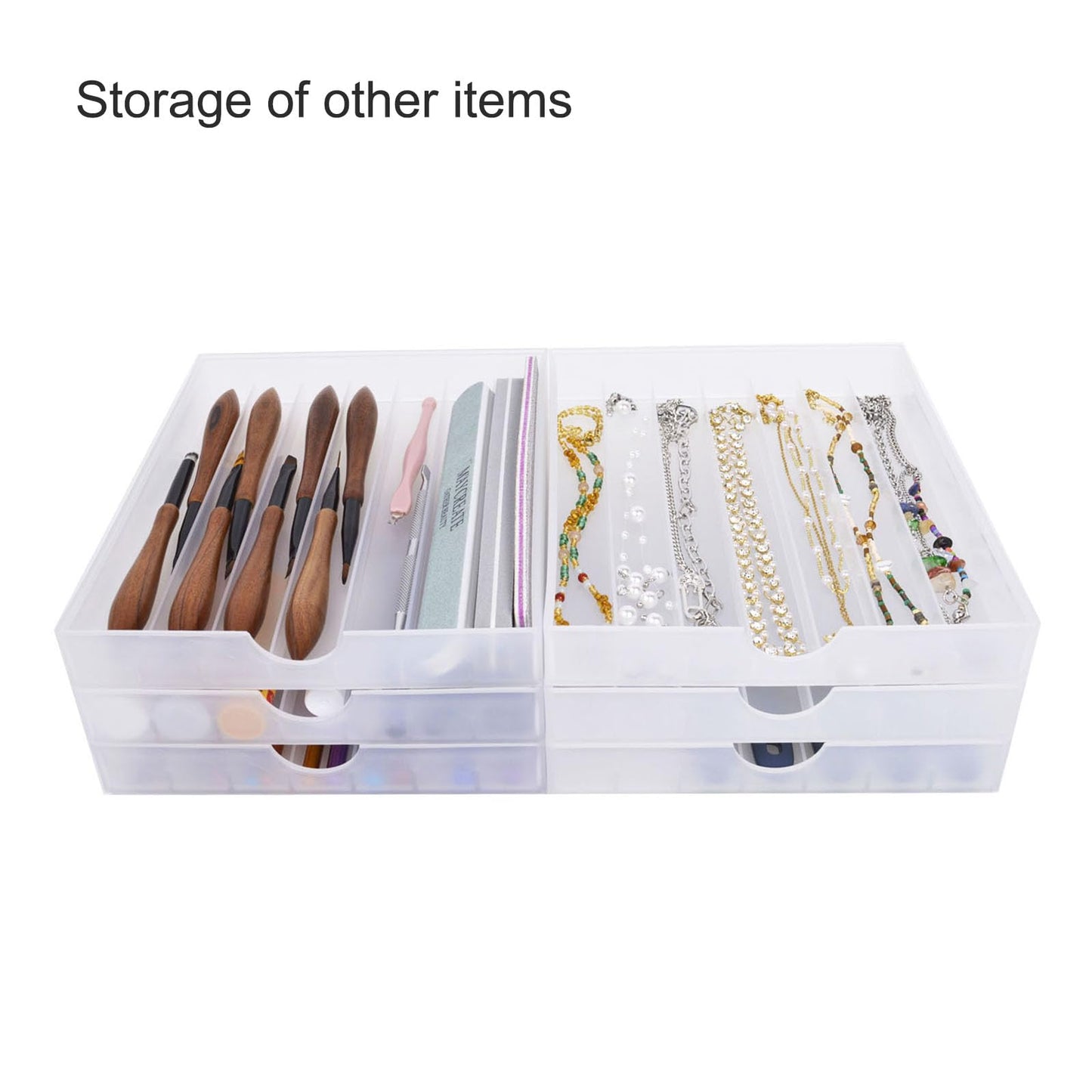 FASTRYF Craft Organizers and Storage, Pencil, Crayon, Marker, Pen Organizer, Pen Holder, Pen Tray Storage with Gel Pens, Fountain Pens, Chalk for Office, Art & Craft Room - 8Pack