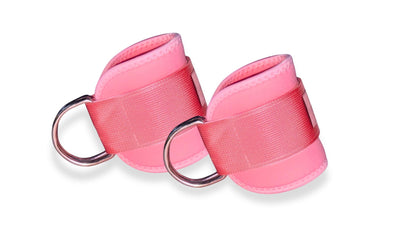 TONKA BEAN Ankle Straps For Exercise Cable Machine, Workout Cuff Attachment for Gym & Home, Kickbacks, Glute Workouts, Lower Body Exercises, Leg Extensions, Hip Abductors - Adjustable Neoprene Fitness Padded Ankle Strap (Pink, Pair)