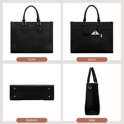 LOVEVOOK Laptop Bag for Women 17 lnch,Waterproof Laptops Tote Bags for Womens,Professional Work Bags for Women with Cup Holder,Large Laptop Purse Computer Briefcase Office Teacher Clutch Bag,2 PCS