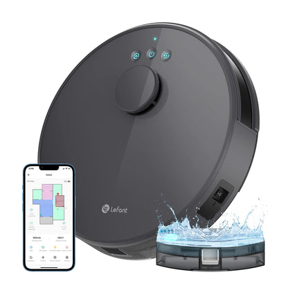 Lefant LiDAR Robot Vacuum and Mop, 450ml Visible Dustbin, Upgraded 190° PSD Obstacle Avoidance, Customized Cleaning, Multi-Floor Mapping, 150 Mins Runtime, WiFi/Alexa/APP, Pet Hair & Carpets, M330 Pro