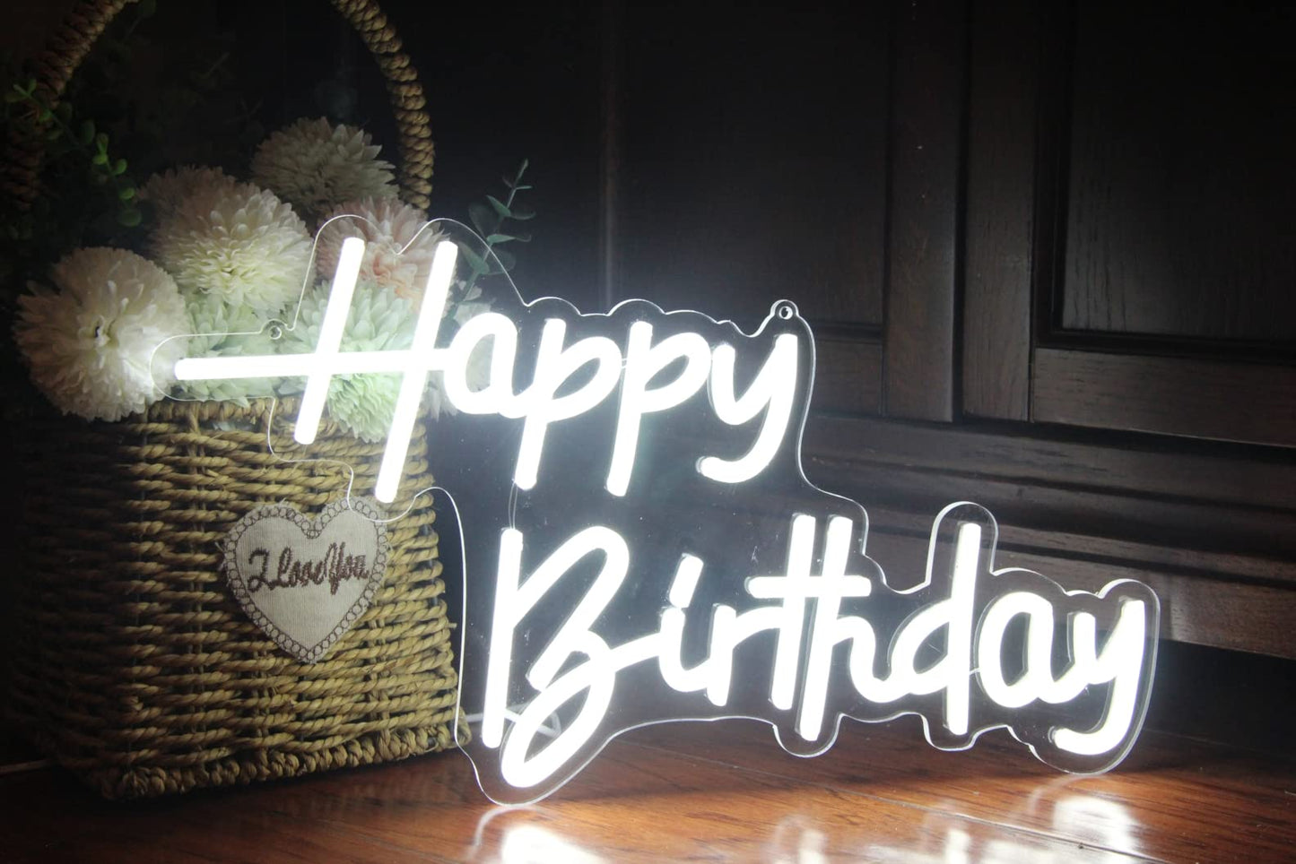 Ulalaza LED Neon Sign Night Light for Wall Party Décor Bedroom Room Bar Wedding Home Birthday Art Decoration Christmas with USB Chain Light modulator 5v 16.5''*9.1''