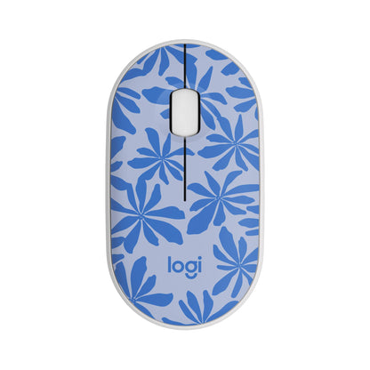 Logitech M340 Wireless Mouse with Limited Edition Prints, USB Receiver and Silent Clicks, Portable Wireless Mouse for Laptop, PC, Windows, Chrome, Surface – Floral Leaves