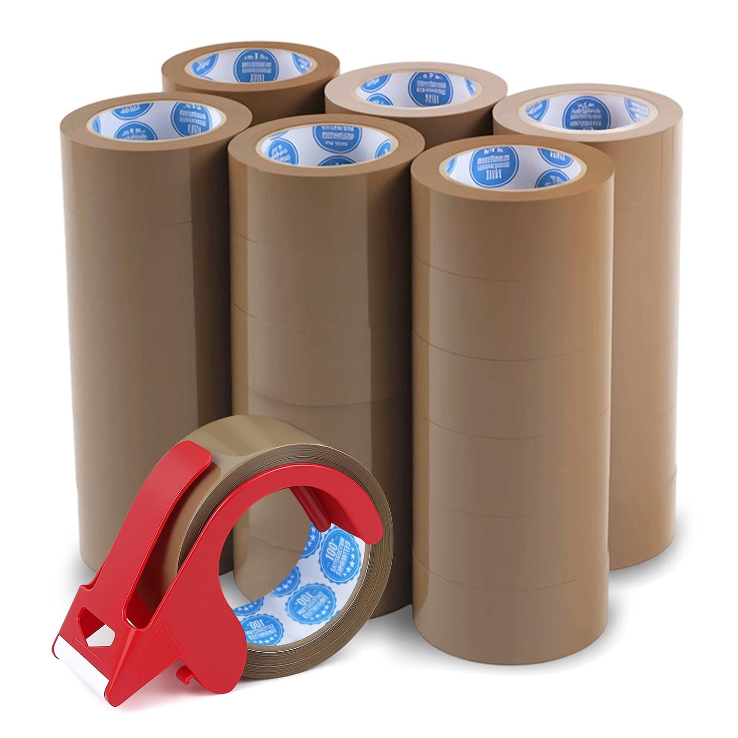 Packaging Tape 3 inch Wide 110 Yards Heavy Duty - 24 Rolls Brown Shipping Tape for Packing, Strong Adhesive Carton Sealing Tape for Moving and Mailing Boxes, Commercial Grade Packing Supplies