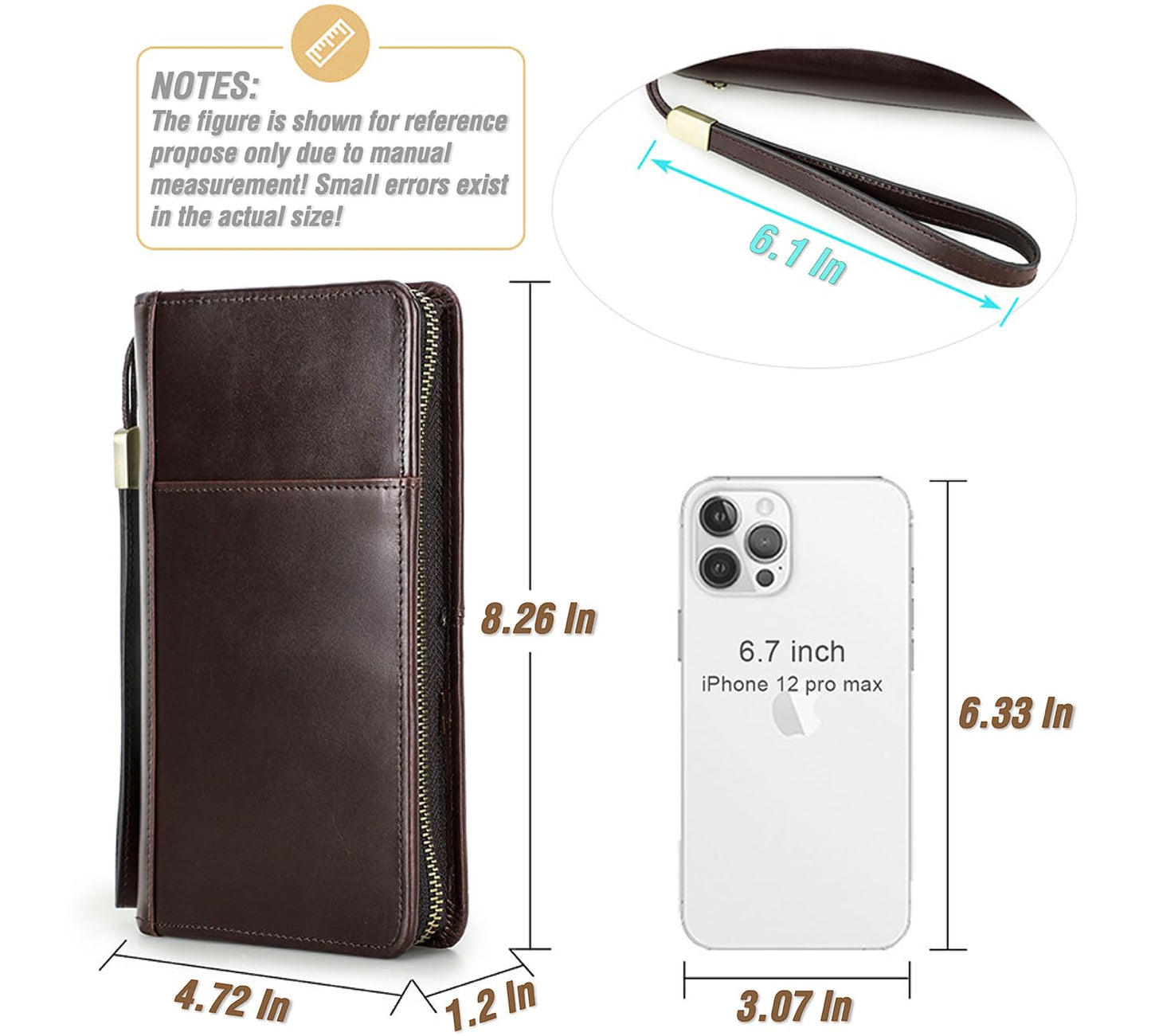 CataPurus Top Grain Leather Travel Passport Wallet Holder for Man & Woman, Handmade with Three-Layer for 4 Passports & Multi Cards, RFID Blocking Large Capacity for Cards/Passports/Tickets, Blue