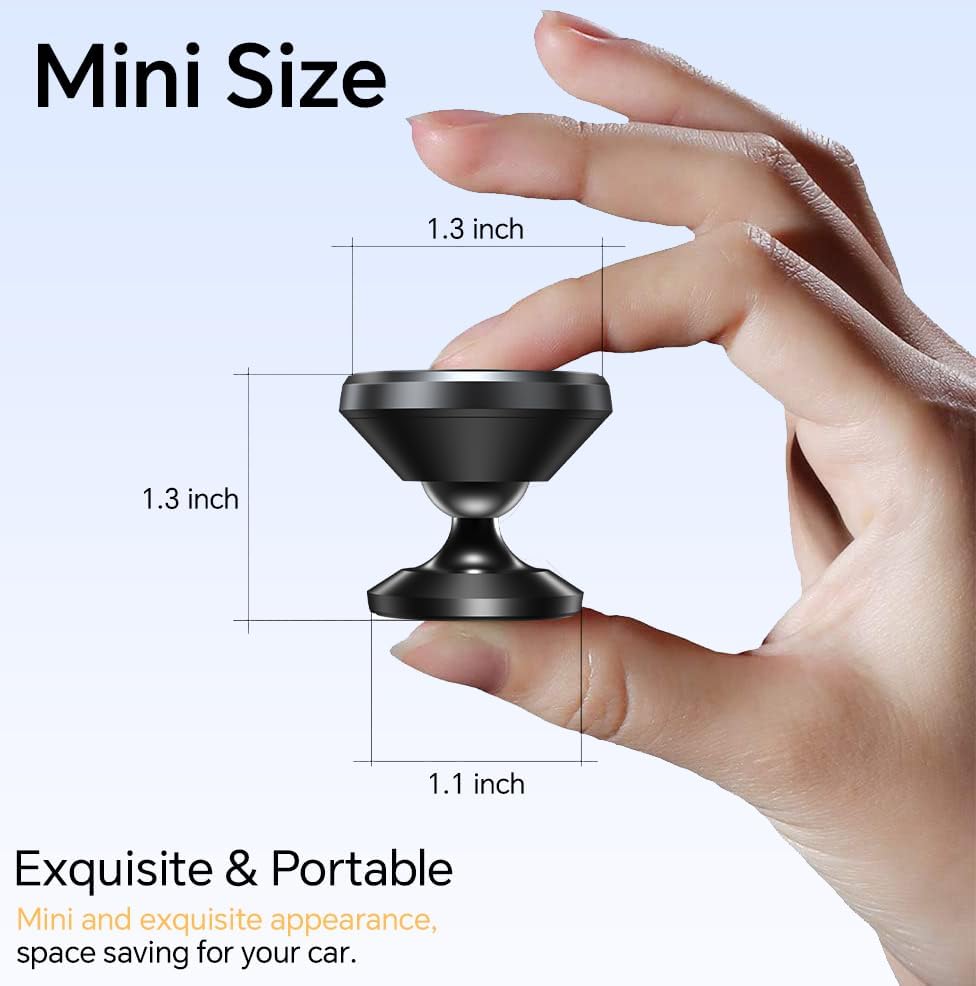 【 2-Pack 】 Magnetic Phone Holder for Car Dashboard【Strong Magnet】iPhone Magnetic Phone Mount for Car Phone Holder 【4 Metal Plate】Cell Phone Holders for Your Car Mount for iPhone 16 Pro Max 15 14 13 12