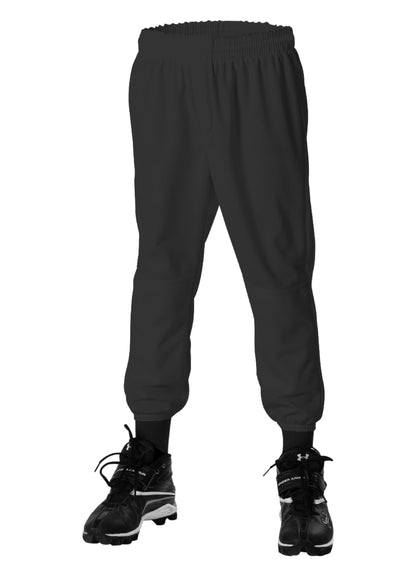Alleson Athletic Youth Pull on Baseball Pants, Black, Medium