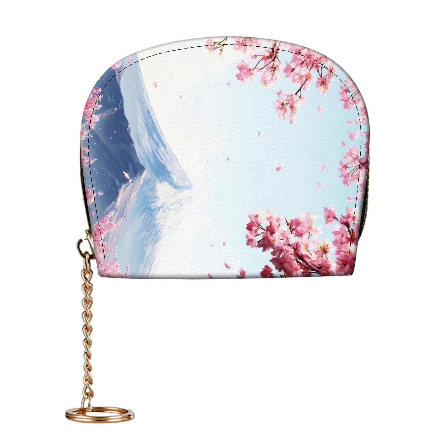KJFHDJFDH Credit Card Holder RFID Wallet, Small Card Holder Wallet for Women with Keychain Zipper, Leather Print Credit Card Wallets Accordion Gift,Japanese Cherry Blossom