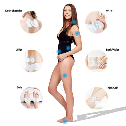OSITO FSA Wireless TENS Unit Muscle Stimulator EMS Massage Machine with Remote Rechargeable Mini Pain Relief Therapy Device Wireless Electric Pulse Massager for Neck Shoulder Back