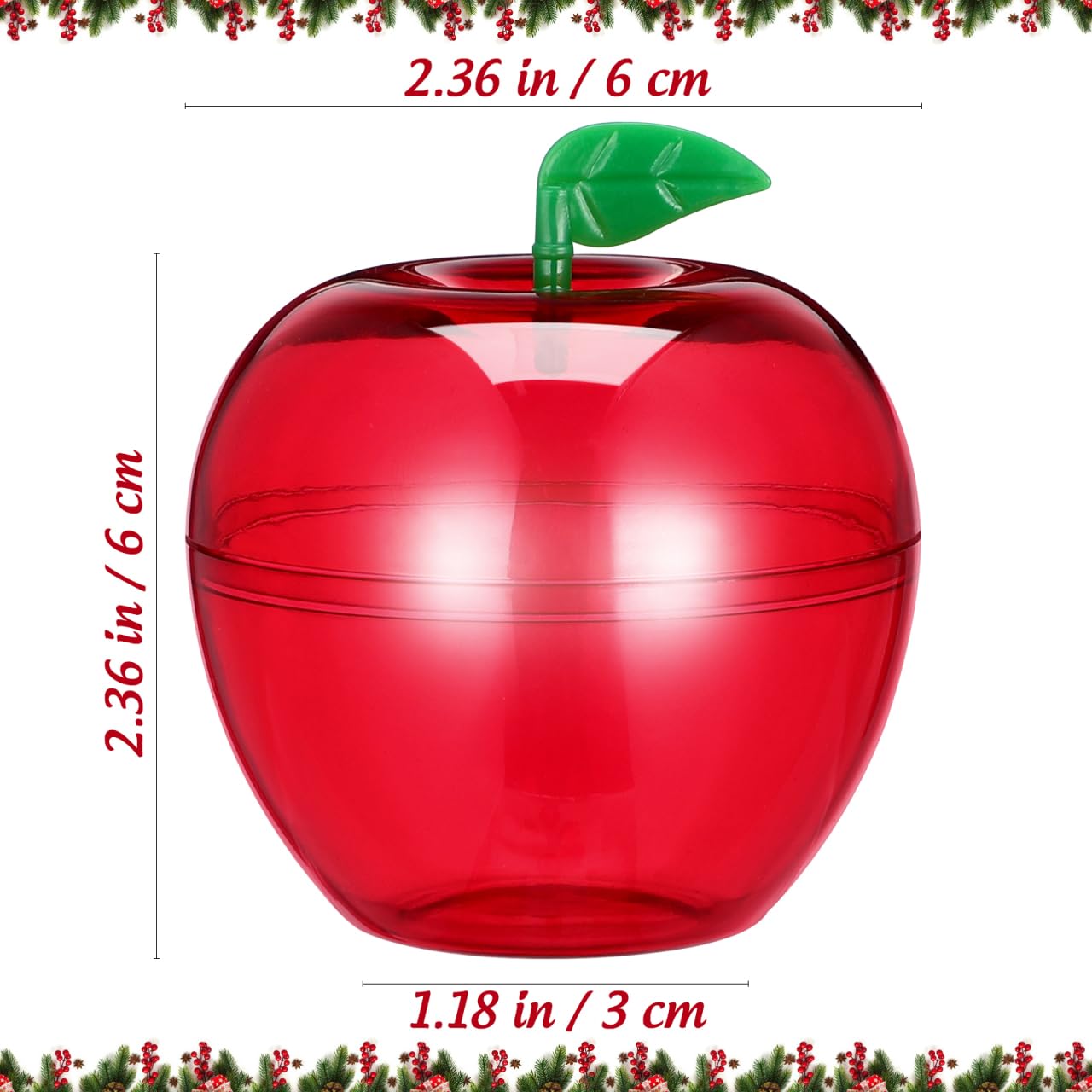 24Pcs Christmas Candy Boxes,Mini Plastic Filled Red Containers,Chocolate Treat Cookie Jar Favor Boxes for Party Wedding Christmas Valentine's Day