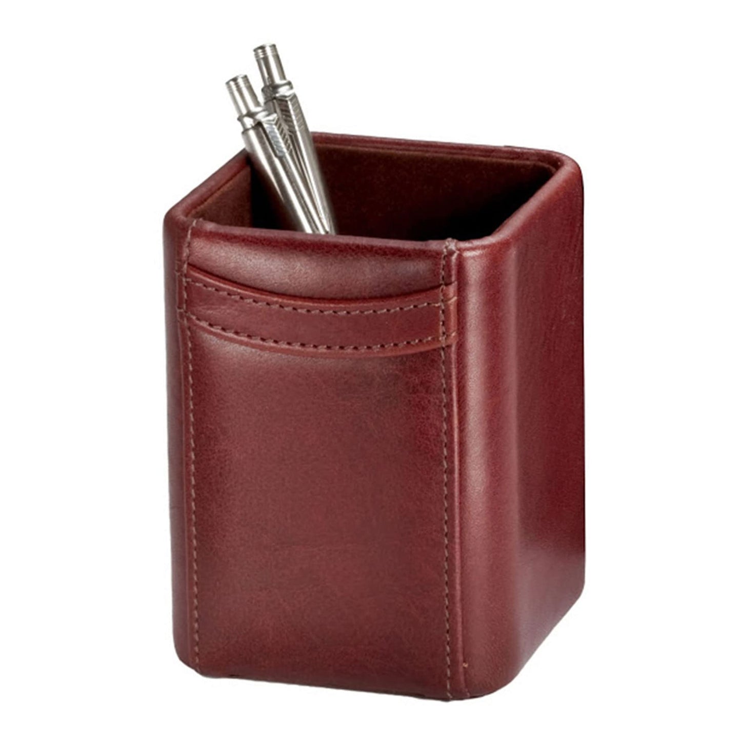 Dacasso Mocha Leather Pencil Cup