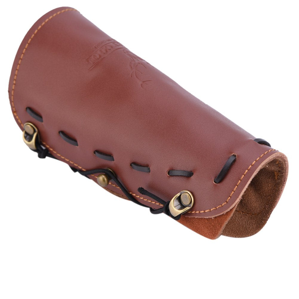 Dilwe Arm Guard, Archery Leather Arm Guard Strap Armband for Bow